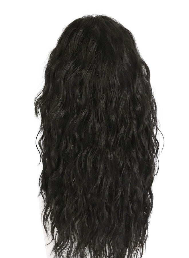 GNIMEGIL 20inch Shoulder Length Mens Wigs Dark Brown Wig 70s 80s Cosplay Halloween Costume Brunette Wig For Men Music Festivals Synthetic Hair - Image 4